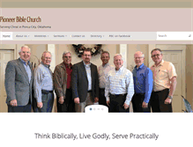 Tablet Screenshot of pioneerbiblechurch.com